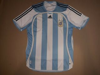 Argentina 2006 2007 Football Shirt Adidas Jersey World Cup Home Size Medium (m)