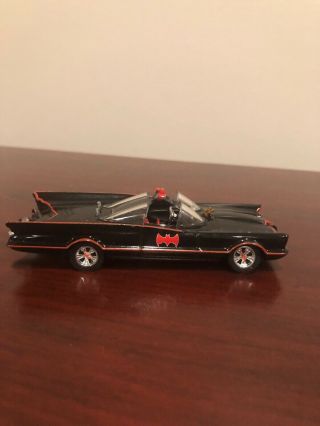 Vintage 1966 Corgi Batmobile With Red Bat Hubs In
