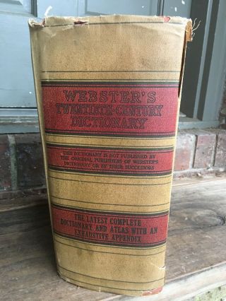 Vintage Webster’s Twentieth Century Unabridged Dictionary 1937 2