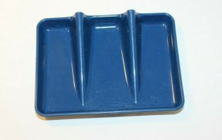 Vintage Tupperware 1278 Soap Dish Caddy Scrubby Holder Cobalt Blue