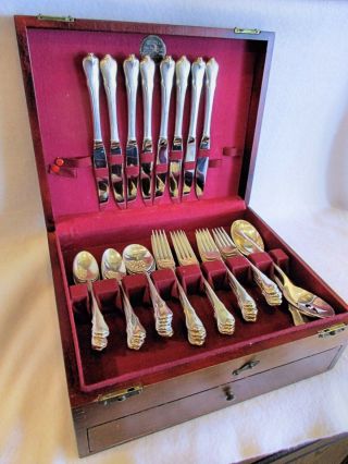 50 Piece Wallace Grand Colonial Sterling Flatware Service For 8 Plus Extra Items