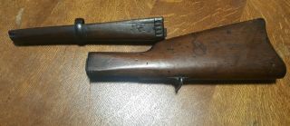 Antique Remington Rolling Block Carbine 1 5 Rear Stock Wood Forearm Butt Plate 3