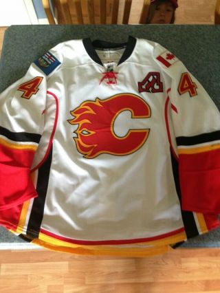 Calgary Flames Game Worn Jersey Jay Bouwmeester