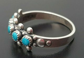 Vintage Sterling silver Navajo Turquoise Band ring size 9 2
