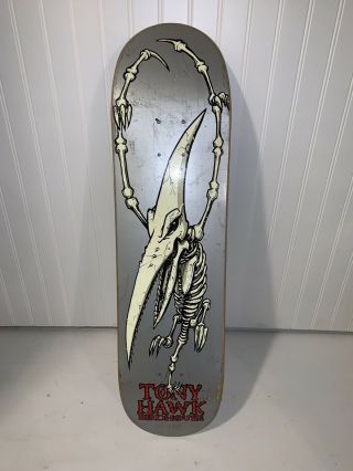 Birdhouse Skateboard Vintage Tony Hawk Pterodactyl 90s 00s Rare Silver Skeleton