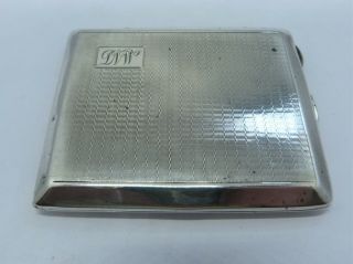 1929 - Henry Matthews - Solid Silver - Cigarette Case - 106.  8 Grams