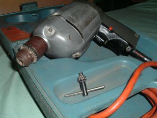 Vintage Black & Decker Corded Power Drill With Case