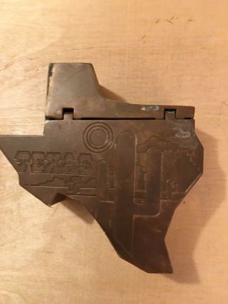 Vintage Brass Box In The Shape Of Texas