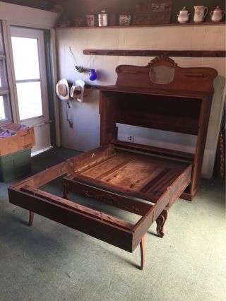 1890s Gorgeous Antique Murphy Bed in (folds out to be a bed) 3