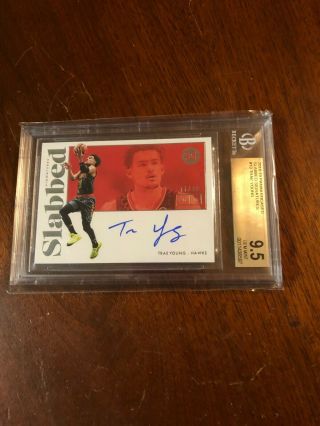 2018 Panini Encased Slabbed Signatures Trae Young Auto Bgs 9.  5 W 10 Auto To 49