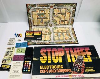 Vintage 1979 Parker Brothers Stop Thief Electronic Cops And Robbers Board Game