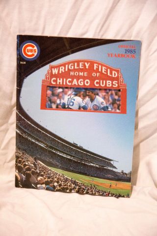 1985 Chicago Cubs Baseball Yearbook Sandberg,  Dunston Eckersley Ex -
