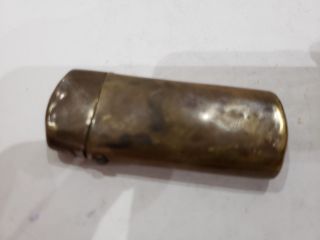 Vintage Brass Match Safe Holder Striker Unique Crown Stamped Image
