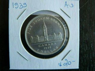Vintage Canada 1939 Silver Dollar Quality T1282