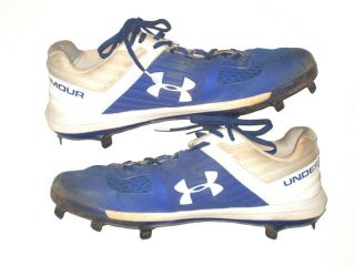 PATRICK MAZEIKA YORK METS 76 GAME WORN & SIGNED UNDER ARMOUR CLEATS 2
