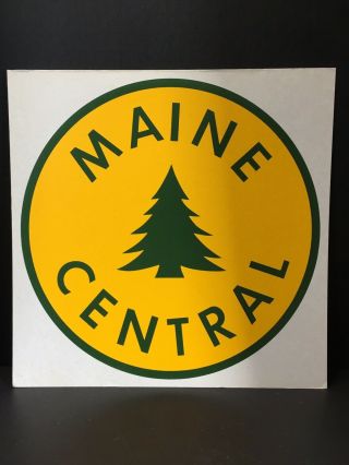 Railroad Sign - Maine Central - Train Collectible 12” X 12” Cardboard