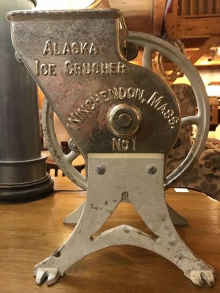 Vintage Antique Alaska Ice Crusher No 1 Winchendon Mass Hand Crank