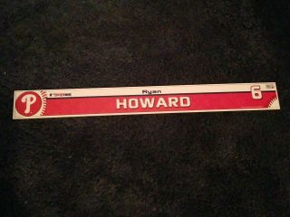 2008 Ryan Howard Philadelphia Phillies Game Locker Room Nameplate Mlb Holo