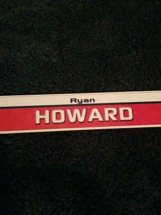 2008 Ryan Howard Philadelphia Phillies Game Locker Room Nameplate MLB HOLO 2