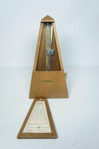 Vintage Seth Thomas Metronome De Maelzel 10,  Model E873 - 006,  Wooden,