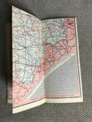 Vintage 1941 Illinois Indiana Road Map by Mobilgas Mobil Oil Company 3
