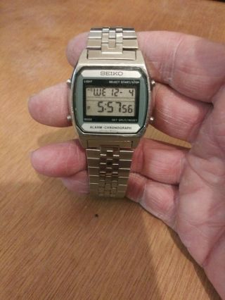 Vintage 1985 Seiko A904 - 5000 Men ' s Digital Alarm Chronograph LCD Watch 2