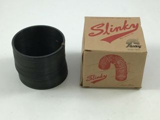 Vintage Metal Slinky With Box Made In The Usa