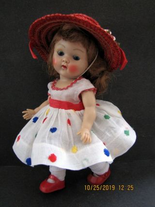 Vintage Vogue Redhead Strung Ginny Doll In 1953 Vogue " Ginger " Outfit - Gorgeous