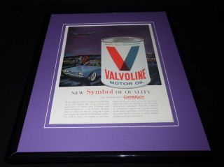 1962 Valvoline Oil Framed 11x14 Vintage Advertisement