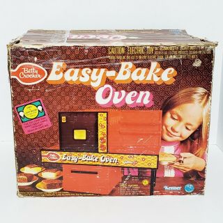 Vintage 1977 Kenner Betty Crocker Easy Bake Oven Groovy Orange Toy