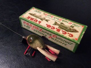 Vintage Creek Chub Fishing Lure (baby Ding Bat) Silver Flash,  Box & Paperwork