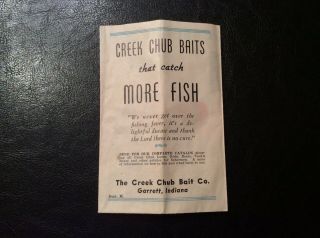 Vintage Creek Chub Fishing Lure (Baby Ding Bat) Silver Flash,  Box & Paperwork 3