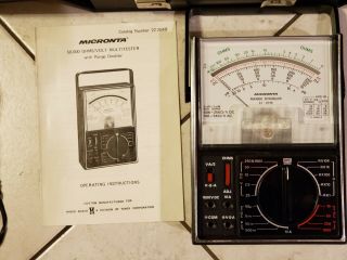 Micronta Range Doubler Multitester Multimeter 22 - 204A w/ Lead Vintage RadioShack 2