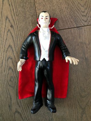 Dracula 13” Tall Figure W/ Cape - Halloween Vintage Universal Monster 1991