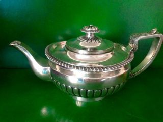 Heavy Georgian Antique English Sterling Silver Teapot 1816
