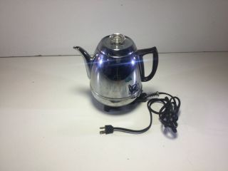 Vintage Ge General Electric 9 Cup Automatic Percolator 13p30 Pot Belly With Plug