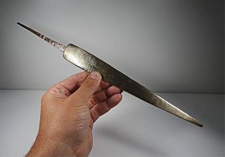 Antique Solid Bronze African Spear Head \ Length 13 11⁄32 Inch´s