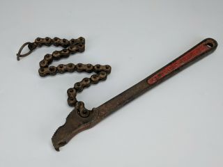 Ridgid C - 12 Chain Pipe Wrench 12 " Long - Vintage Rigid