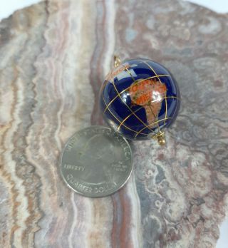 vintage Gemstone globe pendant Lapis Ocean 2
