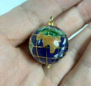 vintage Gemstone globe pendant Lapis Ocean 3