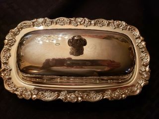 Oneida Vintage Sterling Silver Butter Dish With Glass Insert.  2 Available