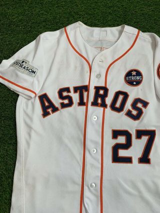 Jose Altuve Houston Astros Game Worn Postseason HR Jersey 2017 MLB Auth 2
