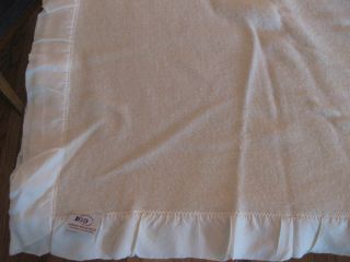 Vintage Faribo 100 Pure Wool Off White / Beige Blanket 2