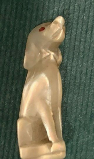 Fine Georgian Victorian Antique Dog Charm Fob Mother Of Pearl,  But It Now