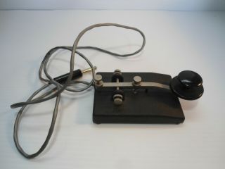 Wm.  M.  Nye Vintage Straight Telegraph Key For Ham Radio Cw Morse Code Operation