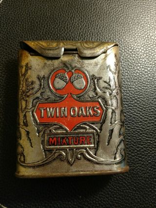 Vintage Twin Oaks Mixture Pocket Tobacco Tin