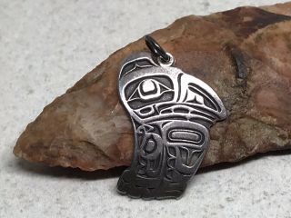 Vintage Native Pacific Northwest Sterling Tribal Pendant