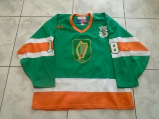 Iihf Ireland Vintage Game Worn Green Jersey 18 Killen Sp