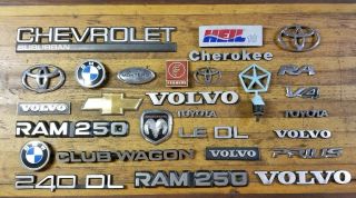 Vintage Automotive Decals Ford Script Volvo Logo Emblem Sticker Bmw Car Gm Truck