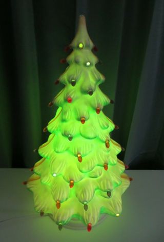 Vintage 21 " Blow Mold Plastic Lighted Christmas Tree Union Products